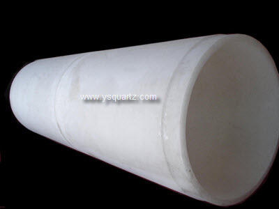 Opaque quartz tube 300--600mm OD