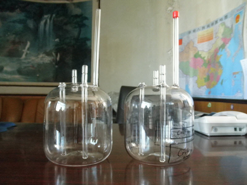 Quartz bubbler Fabricated quartz labware